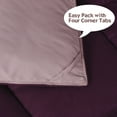 thumbnail image 2 of HIG Light Weight Down Alternative Comforter Set, Queen, Plum, Reversible, 2 of 9
