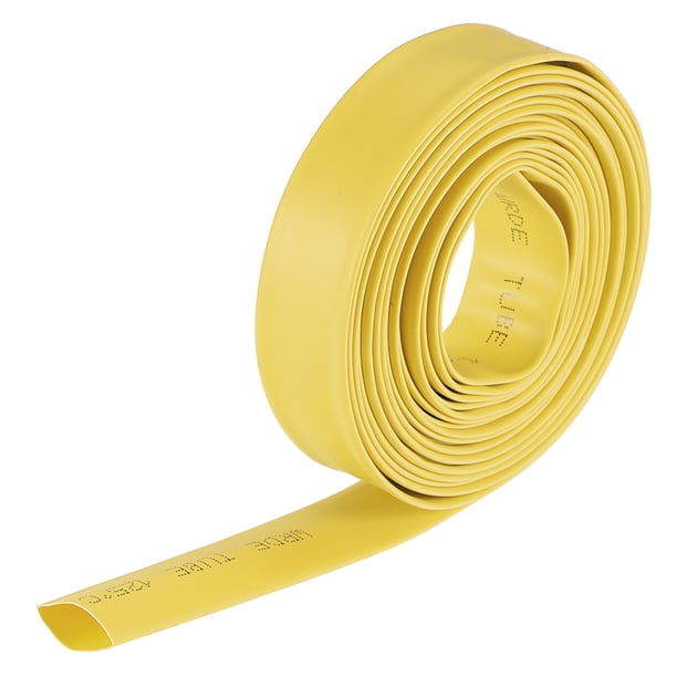 Tubos termoretráctiles Uxcell, funda de cable termoretráctil de 10ft amarilla de 0.4 pulgadas