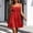 Red, variant on Women's Casual Tennis Dress Short Dress Solid Ruffle Sleeveless Summer Dress for Everyday Style Blue S