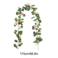 thumbnail image 3 of Pgyong Artificial Flower Garland with Butterflies, 68.89 Inch Floral Vine for Wedding Decor, Fireplace Mantle, Party & Indoor Outdoor Home Decor, 3 of 6