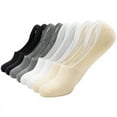 thumbnail image 4 of Granjero Gordo 8 pares de calcetines sin costuras, calcetines antideslizantes con forro invisible en el tobillo, suaves y elásticos, 4 colores, L (talla: 8-10,5), 4 of 5