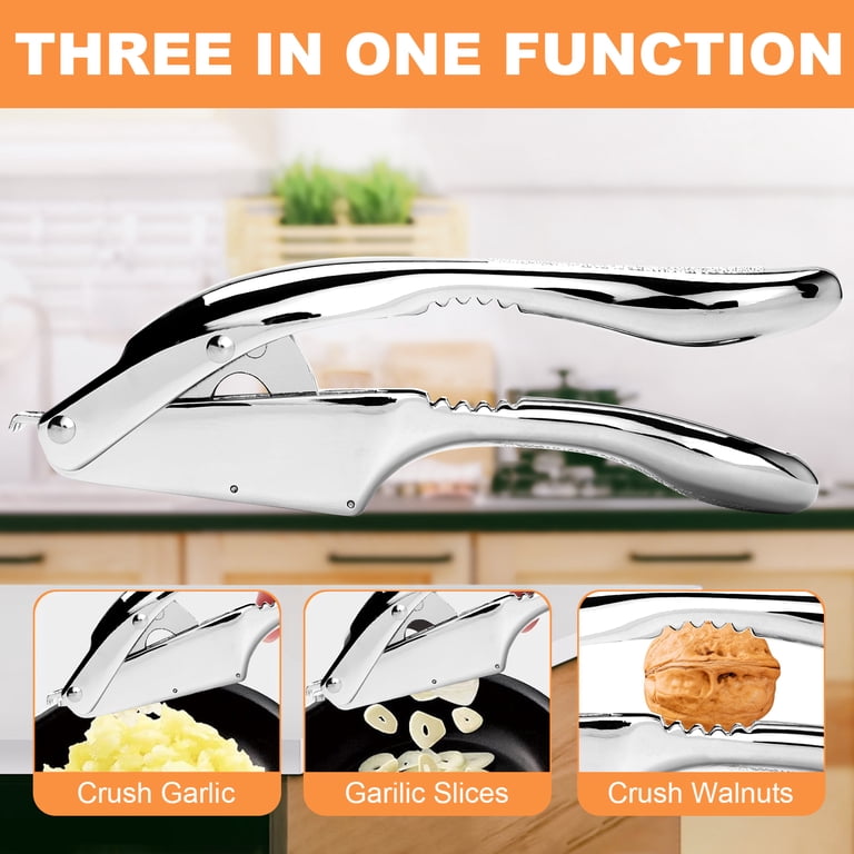 Garlic Press and Slicer 2-In-1 Dual Function Mincer Chopper photo 2