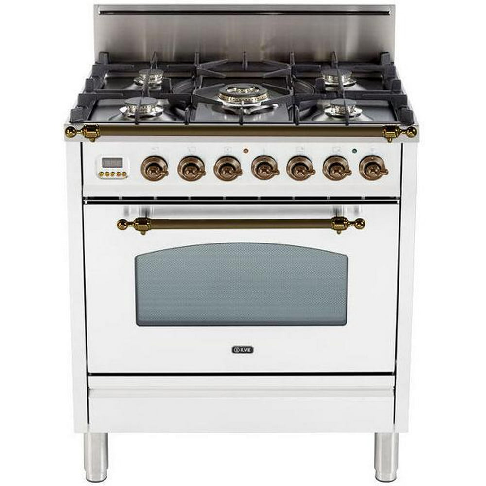 Ilve UPN76DVGGBYLP Nostalgie Series 30 Inch Gas Convection Freestanding