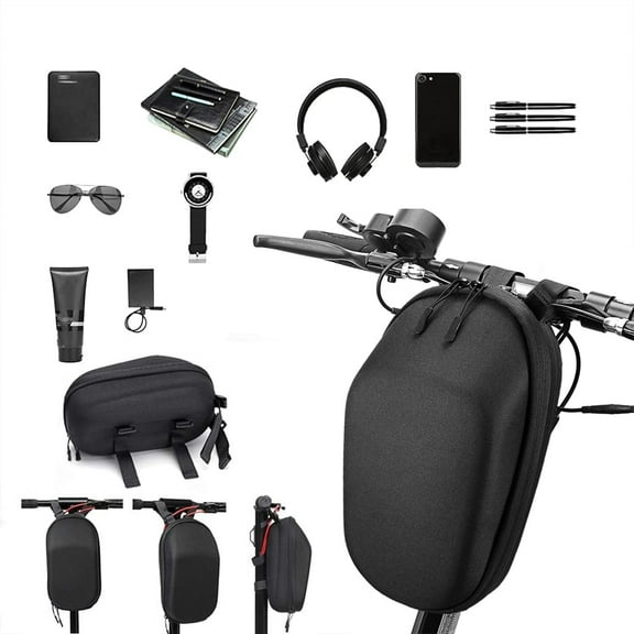 LiteFive Scooter Storage Bag, EVA Nylon Sturdy Large Capacity Handlebar Bag for Electric Scooter Adjustable Straps