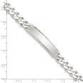 thumbnail image 3 of Auriga Fine Jewelry 925 Sterling Silver Engraveable Curb Link Id Bracelet 7inch for Women, 3 of 6