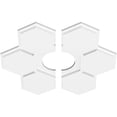 thumbnail image 2 of 20"OD x 5"ID x 7"C x 1"P Daisy Architectural Grade PVC Contemporary Ceiling Medallion, Two Piece, 2 of 11