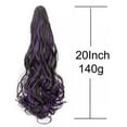 thumbnail image 3 of Synthetic 20Inch Long Curly Ponytail Claw Clip in Hair Extension Mixed Red Purple Hairpiece for Women, 3 of 9