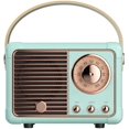 thumbnail image 1 of Baolira Altavoz Bluetooth retro vintage mini altavoz inalámbrico, altavoz azul con sonido estéreo nítido, graves ricos, altavoz portátil retro para iPhone, dispositivos Android y tableta (azul), 1 of 5