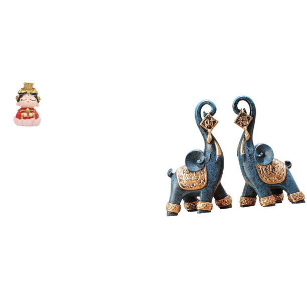 Majestuosa Figura De Resina De Madre Mazu Y Elefante, Escultura Coleccionable, Adorno Para Regalo De Cumpleaños, Mesa, Chimenea, Dormitorio, Armario, Estante, Decoración Del Hogar Y La Oficina.