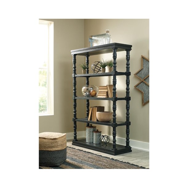 Signature Design by Ashley Dannerville Casual Antique Black Bookcase