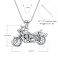 thumbnail image 3 of Motorcycle Urn Necklace for Men Women Ashes Cremation Jewelry Stainless Steel Keepsake Memorial Pendent for Ash Holder, 3 of 7