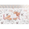 thumbnail image 6 of Sweet Jojo Designs Cartoon Puppy Dog White and Pink Girl Fitted Crib Sheet, 6 of 6
