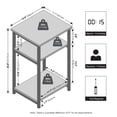 thumbnail image 3 of Furinno JUST Night Stand, Nightstand, 3-Tier Metal Frame End Table with Open Shelf, Side Table, End Table, for Living Room, Bedroom, Espresso, 3 of 4