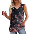 thumbnail image 2 of Black*Friday Discounted Items under $5 GaThRRgYP Womens Summer Casual Tank Tops,Women's Plus V-Neck Tee,Fashion Women's Spring/Summer Solid Color Casual V-neck Sleeveless Top Tank Top Multicolor S, 2 of 7