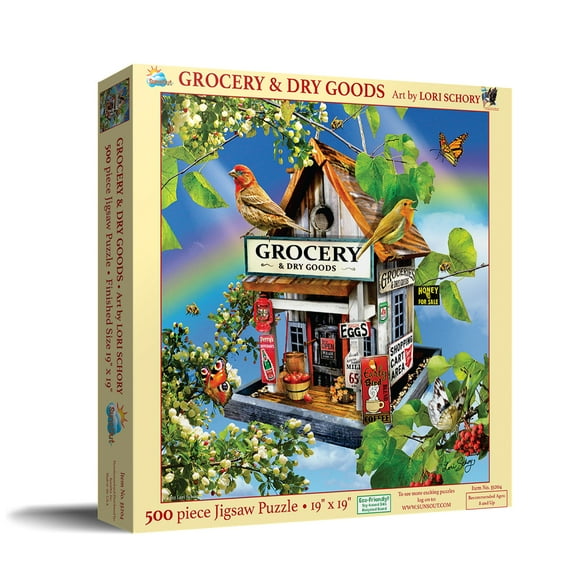 SUNSOUT INC - Grocery and Dry Goods - 500 pc Jigsaw Puzzle by Artist: Lori Schory - Finished Size 19" x 19" Birds - MPN# 35204