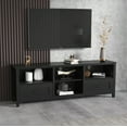 thumbnail image 6 of BTMWAY Television Stand with 4 Shelves and 2 Drawers,Wood Black, 15.35'', 6 of 7