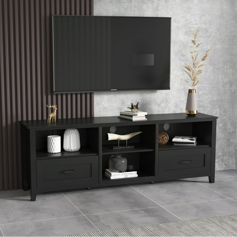 Black tv stand for 75 inch tv outlet