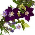 thumbnail image 3 of Nearly Natural 22in. Mixed Flower Artificial Wreath, Purple, 3 of 5