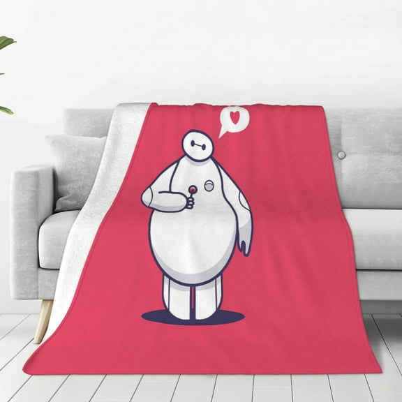 Baymax-1 (9) Throw Blanket Ultra Soft Warm All Season Decorative Pet Dog Fleece Blankets for Bed Chair Car Sofa Couch Bedroom