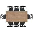thumbnail image 4 of Crosley Furniture Joanna 9-piece Wood Dining Set in Matte Black/Rustic Brown, 4 of 9