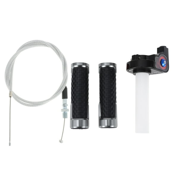 Kit de cubiertas para manillares de motocicleta Unique Bargains 7/8" 22mm 15/16" 24mm, cubiertas de aleación de aluminio y goma para motocicleta, scooter, bicicleta y ATV, tono plateado