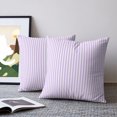 thumbnail image 2 of Pillow Covers 18x18 Set of 2, Purple White Stripe Throw Pillow Covers Decorative Couch Cushion Cover, Modern Minimalist Geometric Striped Microfiber Soft Pillowcases for Bedroom Living Room Sofa, 2 of 9