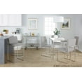 thumbnail image 3 of Fuji High Back Counter Stools for Kitchen Counter, Counter Height Chairs, Bar Stools Set of 3 with Backs, Counter Stools Set of 3, Bar Stools Set of 3 Counter Height (Grey Fabric), 3 of 6