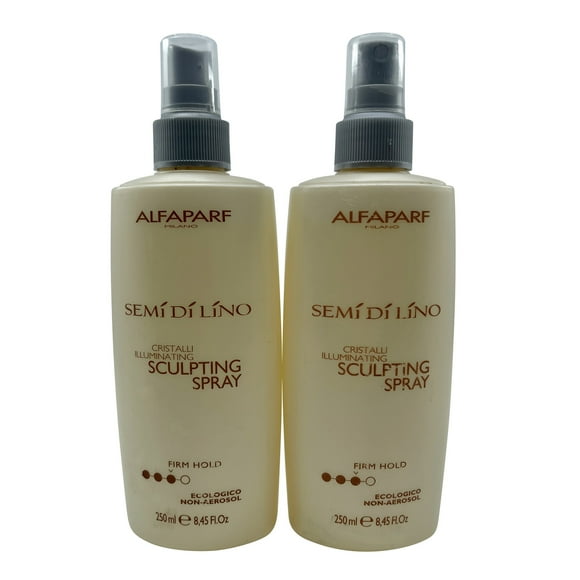 Alfaparf Semi Di Lino Vaporisateur Sculptant Cristalli Tenue Ferme 8,45 OZ Ensemble de 2