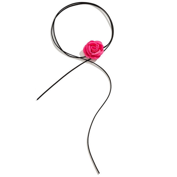Collar con correa de flores estilo europeo y americano, sexy, con forma de flor negra, estéreo, para traje, joyería decorativa