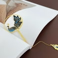 thumbnail image 6 of Wrapables Metallic Bookmark with Pendant for Book Lovers and Readers, Peacock, 6 of 7