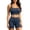 Navy, variant on Miqool Workout Sets for Women 2 Piece Sports Bra Crop Top High Waist Booty Shorts Seamless Yoga Athletic Gym Outfits Lounge Activewear