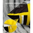 thumbnail image 6 of Yellow and Black Throw Pillow Covers 18x18 Inches Set of 4 Decor Decorative Throw Pillow Cover Abstract Modern Geometric Square Cushion Cases for Sofa Bed Couch, 6 of 6