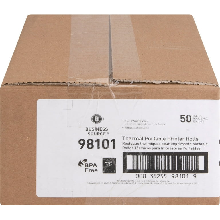 Business Source Portable Printer Thermal Rolls - 2 1/4