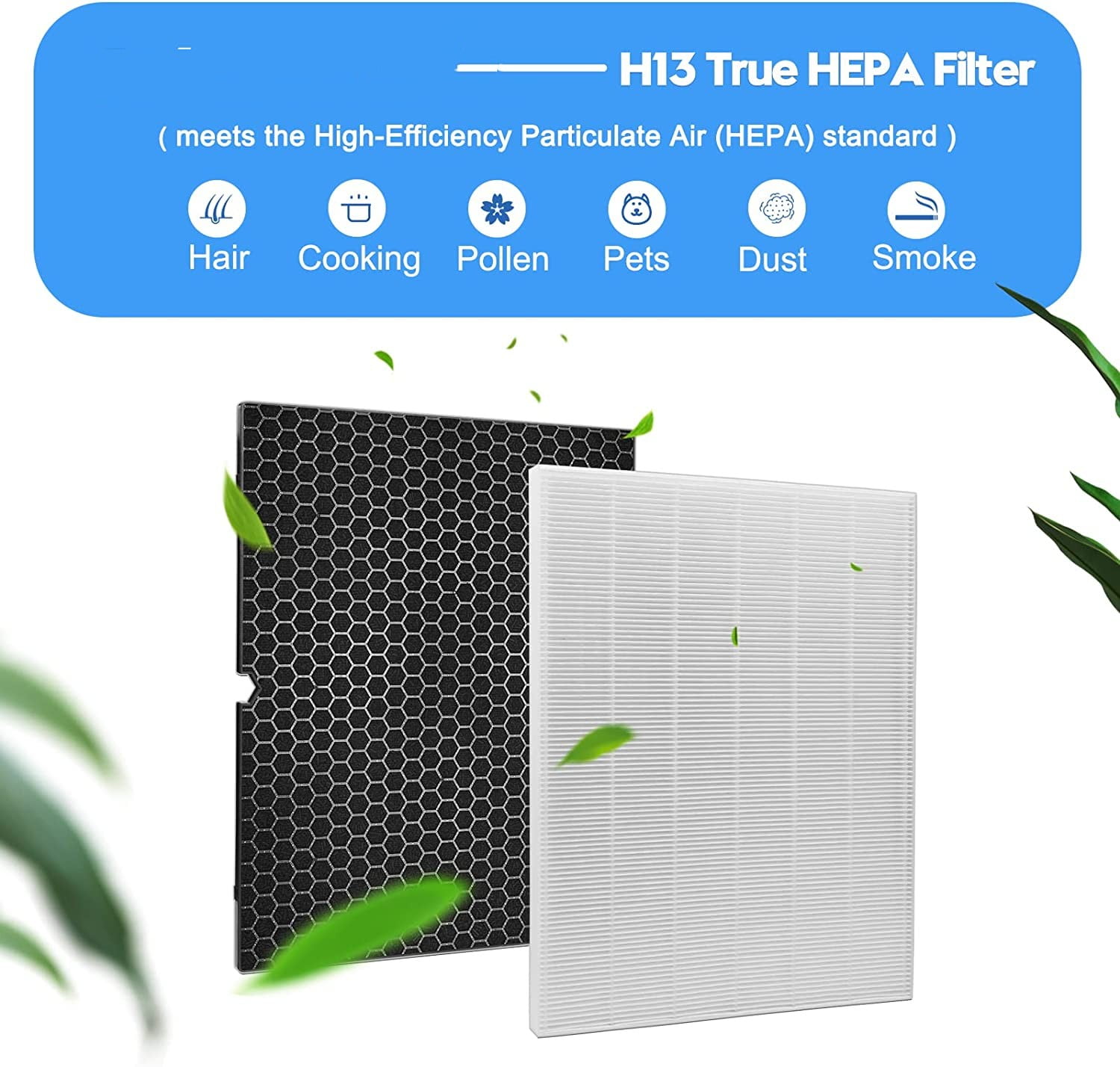 Hepa Replacement Filter H 116130 for Winix 5500-2 Air Purifier HEPA Filter and Activated Carbon Filter Combo Pack, Replacement Part 116130