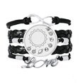 thumbnail image 1 of Planetary Line Outline Solar System Bracelet Love Accessory Twisted Leather Knitting Rope Wristband Gift, 1 of 2