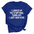 thumbnail image 1 of T-Shirts d'Été Amusants pour Femmes Lettres Imprimées Col Rond Manches Courtes Ample, 1 of 3