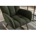 thumbnail image 5 of Rocking Chair, Nursery Rocking Chair, Teddy Upholstered Glider Rocker with High Backrests and Armrests, Modern Accent Chair for Living room, Bedroom, Balcony, Dark Green., 5 of 8