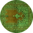 thumbnail image 1 of Ahgly Company Indoor Round Oriental Green Traditional Area Rugs, 7' Round, 1 of 1