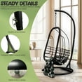 thumbnail image 4 of Hammock Stand Only Max 300lbs Hammock Chair Stand Only Heavy Duty Hanging Chair Stand Only 360 Degree Rotation C Stand Frame for Egg Chair Indoor/Outdoor Porch Swing, 4 of 7