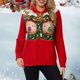 thumbnail image 2 of Sudaderas Navideñas de Cuello Redondo Para Mujer, Sudaderas Con Capucha de Manga Larga, Estampado Informal, Tops Holgados Con Cordón Y Bolsillos Odeerbi  ODB192265, 2 of 5