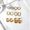 thumbnail image 3 of Conjunto de Joyas JeenMata 6 Pares Chapados en Oro Amarillo Varios Tamaños Diseños Elegantes y Modernos, 3 of 5