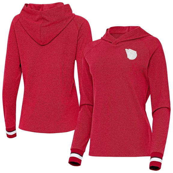 Women's Antigua Red Cleveland Guardians Trek Pullover Hoodie