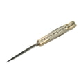 thumbnail image 3 of SANZ 4.25 Inch Curved Lockback Folding Utility Knife with Damascus Pattern Blade and Stag Handle",, 3 of 5