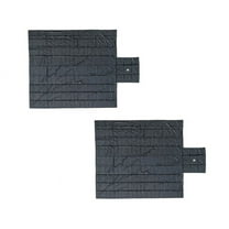 2 Pack 24' x 27' Flatbed Trailer Lumber Tarp with 8 FT Drop - Heavy Duty Black 18 Oz Vinyl Waterproof Tarp for Truck/Trailers to Protect Cargo from Wind, Rain, Snow, and Sun