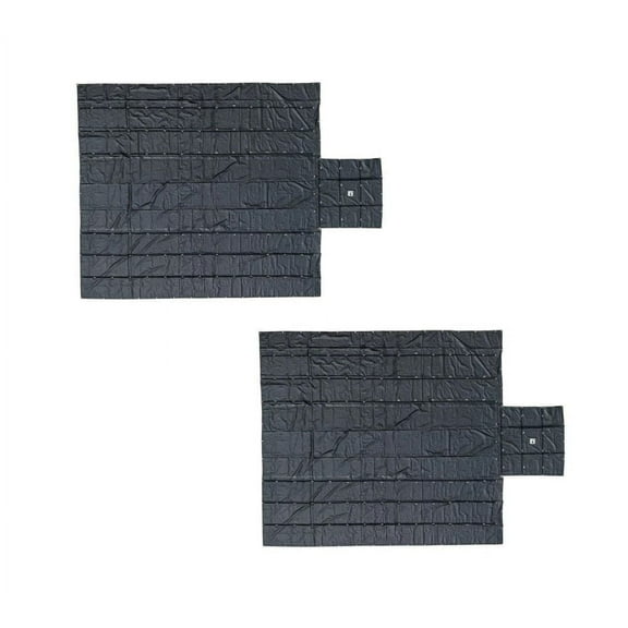 2 Pack 24' x 27' Flatbed Trailer Lumber Tarp with 8 FT Drop - Heavy Duty Black 18 Oz Vinyl Waterproof Tarp for Truck/Trailers to Protect Cargo from Wind, Rain, Snow, and Sun