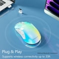 thumbnail image 4 of memzuoix LED Rechargeable Wireless Mouse, 9-Color Gradient RGB Light, 1600 DPI Gaming Mouse with Magnetic Cover, Computer Mouse for Laptop,Desktop,MacBook,Left Right Hand,5 Buttons, Blue, 4 of 10