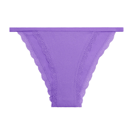 Fulorrnie Low Rise Lace Trimmed G String Women s Panties Underwear Briefs Thongs Boyshorts Bikini Seamless Lingerie  Purple  L