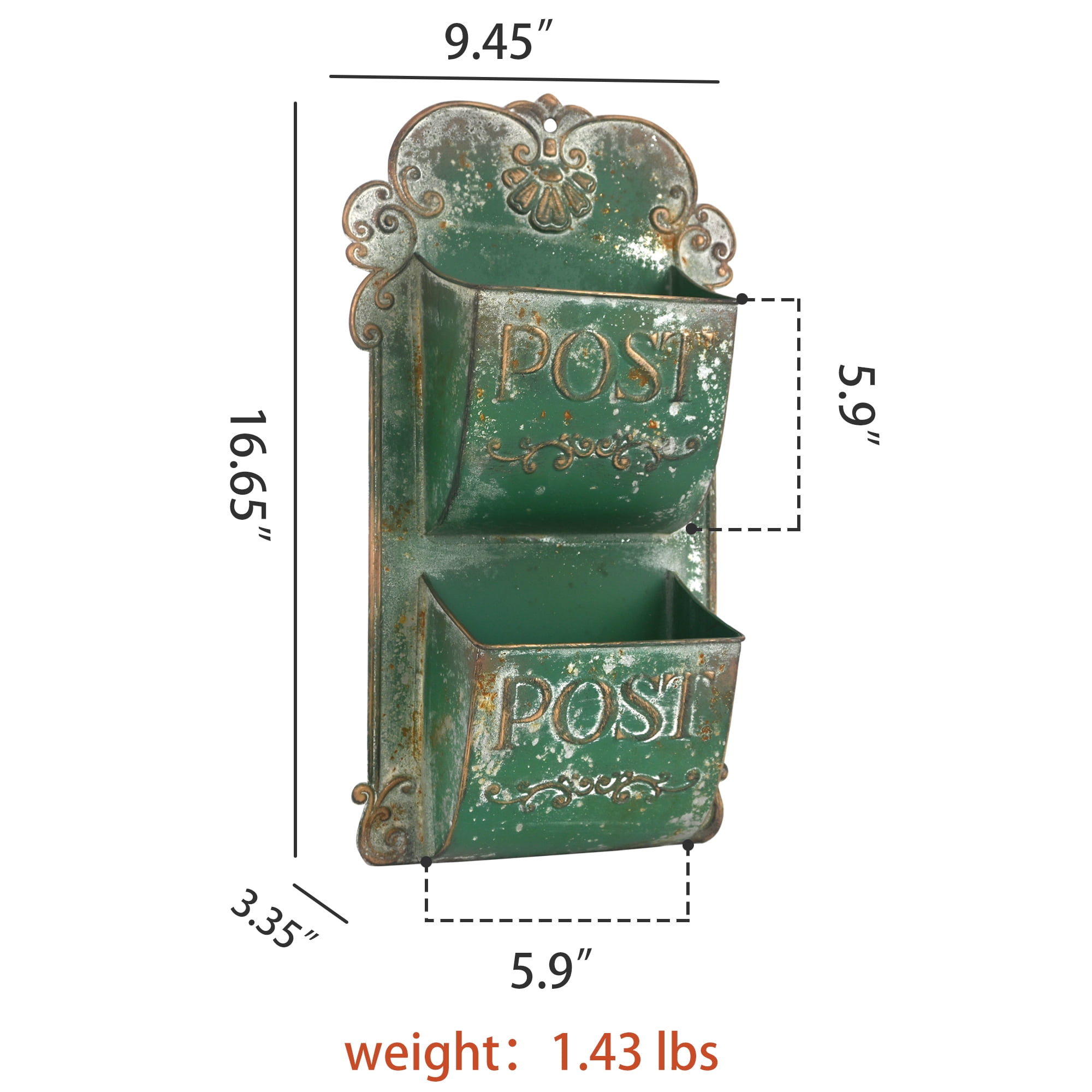 Bigfortune Metal Wall Planter For Outdoor Indoor,Metal Plant Pot Holders,Rustic Wall Hanging Planter,Garden Wall Flower Planters