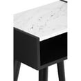 thumbnail image 5 of Pemberly Row Modern / Contemporary Clemintine Marble Top Side Table Black, 5 of 8