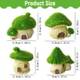 thumbnail image 3 of Z52LingLing Decoration Miniature Mushroom House Resin Figurine Fairy Tale Cottage Aquarium Landscaping Ornament for Fish Tank Desktop DIY Layout Style D, 3 of 5